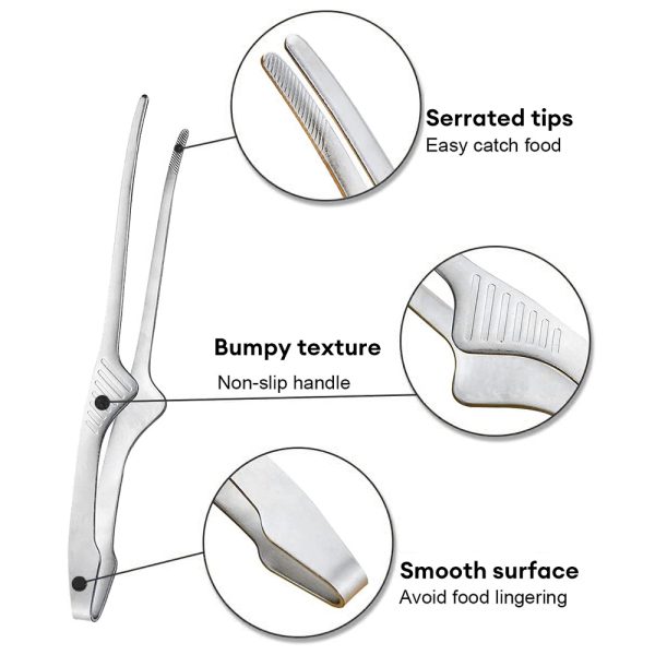 Premium Stainless Steel Korean BBQ Grill Tongs - Image 3