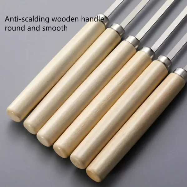 10pcs Stainless Steel BBQ Skewers - Image 3