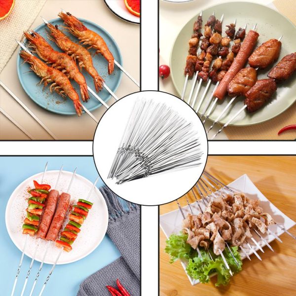Stainless Steel BBQ Skewers Set with Storage Tube