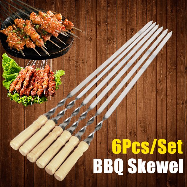 Extra-Long Stainless Steel BBQ Skewers - Image 2