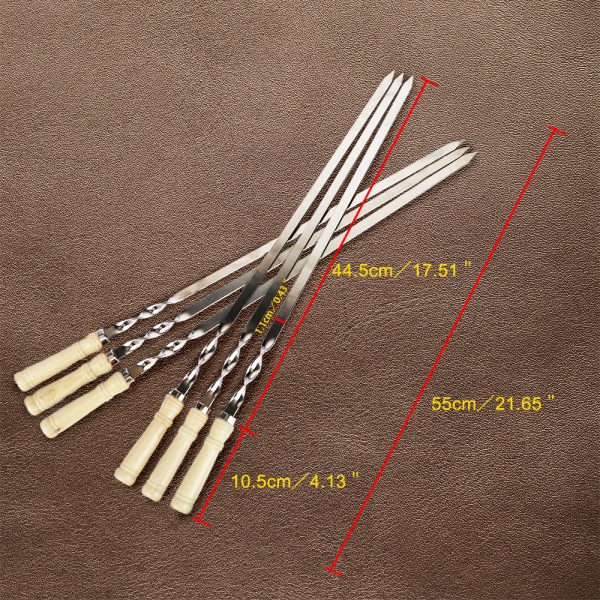 Extra-Long Stainless Steel BBQ Skewers - Image 6