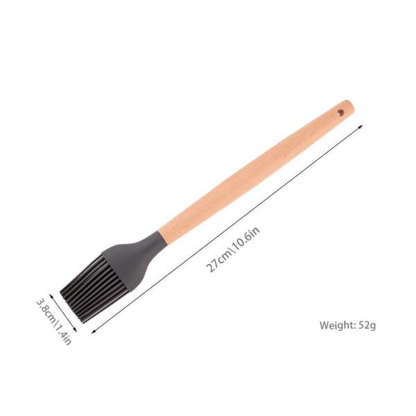 Silicone BBQ Basting Brush with Wood Handle - Image 5