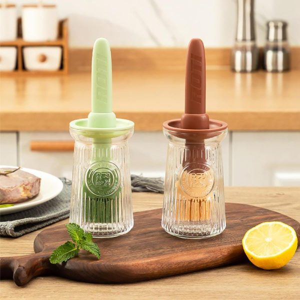 Portable Silicone Oil Bottle BBQ Basting Brush