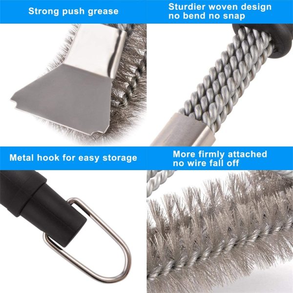 18-Inch Grill Brush and Scraper with Deluxe Handle - Image 6