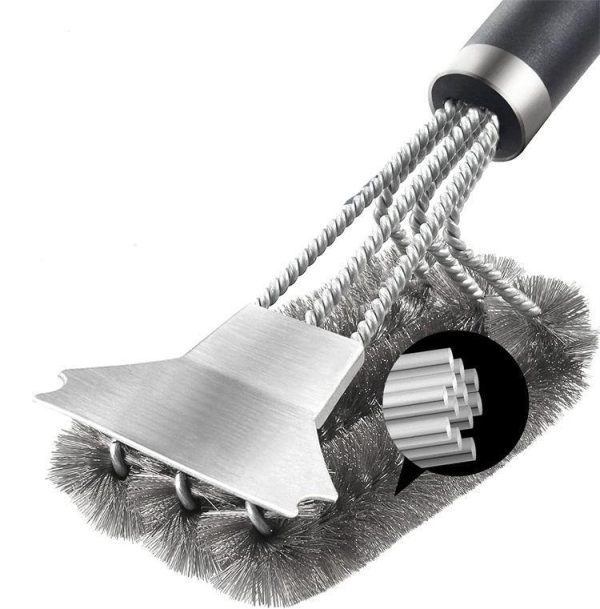 18-Inch Grill Brush and Scraper with Deluxe Handle