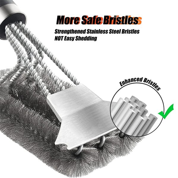 18-Inch Grill Brush and Scraper with Deluxe Handle - Image 3